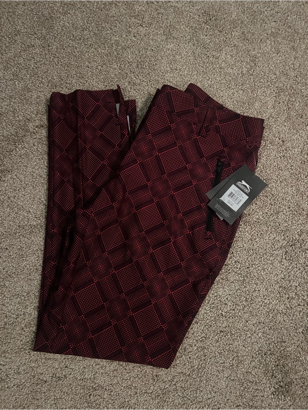 Slazenger Women’s Red Melon Geometric Golf Pants